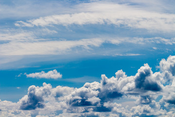 colorful dramatic sky with cloud at sunset
