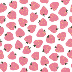 Strawberry pattern.Vector.