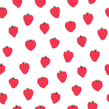 Strawberry pattern.Vector.