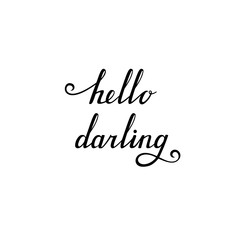 Hello darling brush lettering.
