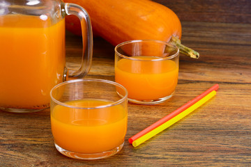 Fresh Tasty Vitamin Pumpkin Smoothie.
