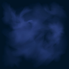 Abstract Background, Nebulae and Galaxies in Space, Smoke on the Blue Background, Vector Illustration