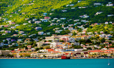 Sunset in St. Thomas from Carnival Cruise Line Ship