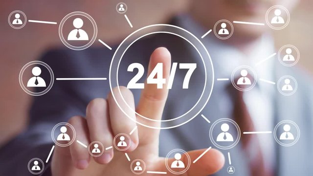 Business button web 24 hours service online