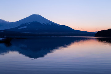Mountain Fuji at sunset