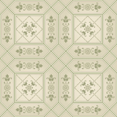 seamless patchwork tile with Victorian motives