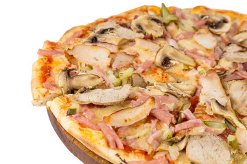 Obraz na płótnie Canvas slice pizza to nominate from big