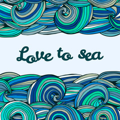 bright, delicate, sea doodle texture, design, pattern