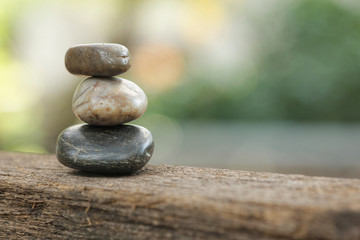 Tower stone with beautiful bokeh in the background background. Concept of tranquility,peace and relaxing.
