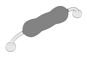 2d cartoon illustration of resistor part