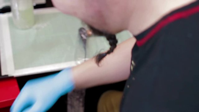 Tattoo machine preparing for making tattoo