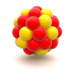 Atomic nucleus. Image with clipping path