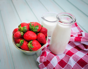 Strawberry with milk