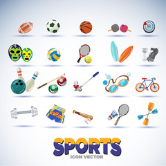 sport equipments - vector