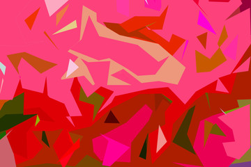 Abstract background of pink shades. A broken line of abstract illustrations. Flashes of movement. The geometric background of colored lines.