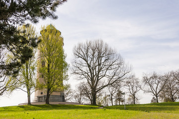 Obraz premium Basel, Stadt, Basel-Stadt, Bruderholz, Wasserturm, Spazierweg, Spaziergang, Frühling, Schweiz