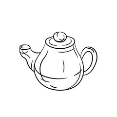 Teapot hand draw illustration 