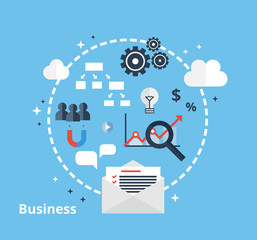 Online business concept - vector illustration