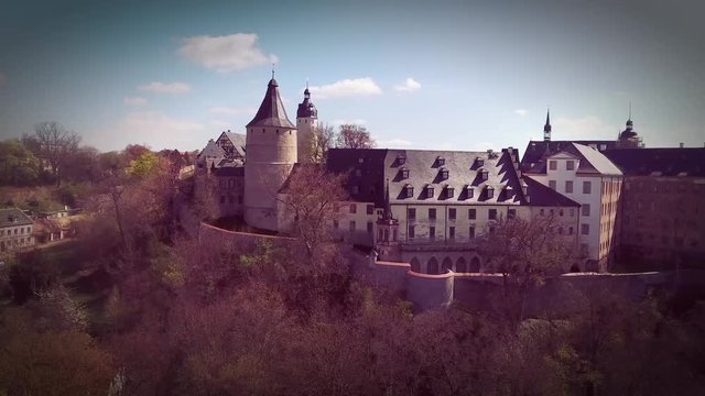 Castle Altenburg Germany arieal view medieval town