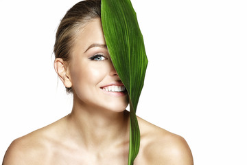 Delicate beauty on white background 