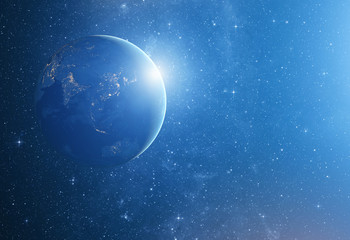 image of stars and a planet in the galaxy. Some elements of this image furnished by NASA
