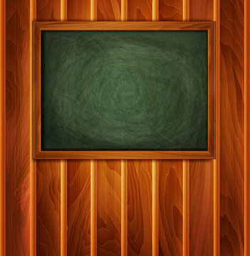 vector school board on a wooden background
