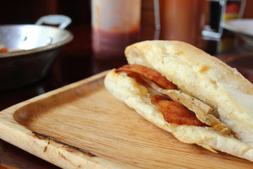 Vietnamese bahn mi sandwich