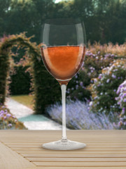 Weinglas rosé
