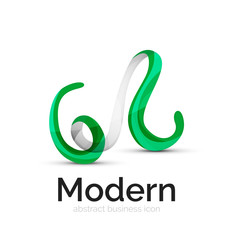 Fototapeta premium Ribbon swirl business logo