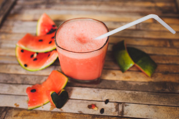 Waternelon and  watermelon shake smoothie