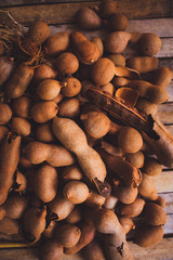 Tamarindos (tamarinds) on kitchen table