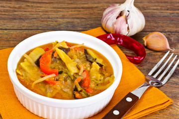 Bean Sprouts with Bell Peppers, Mushrooms Mun, Onions, Bamboo Sh