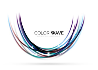Glossy wave isolated on white background 
