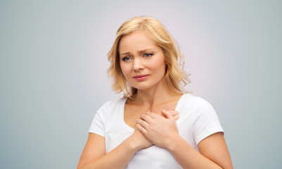 unhappy woman suffering from heartache