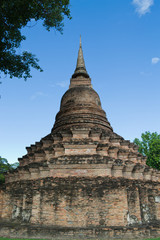 Fototapeta premium Ancient city in historic national park in Sukhothai province of