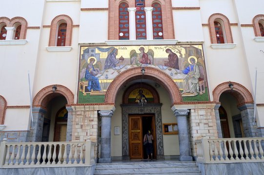 Square Orthodox Church in Greece.