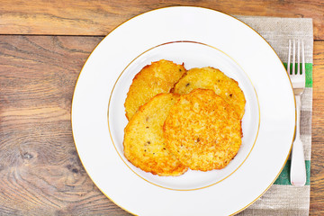 Fried Potato Pancakes. Belarusian and German Cuisine