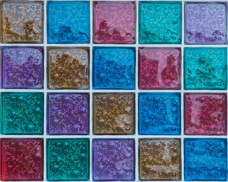 Decorative Glass Blocks in different colors
