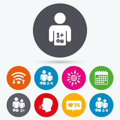 Fototapeta premium Gamer icons. Board games players.