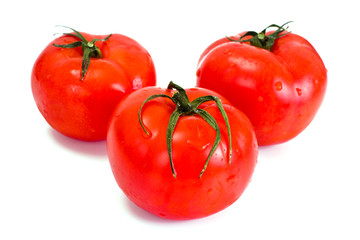 Red Tomatoes Isolated on a White Background