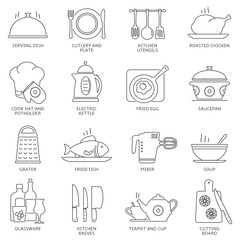 Kitchen and cooking icons