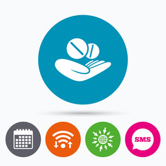 Medical insurance sign. Health insurance.