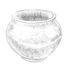Vector sketch of pot