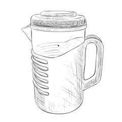 Vector sketch of carafe