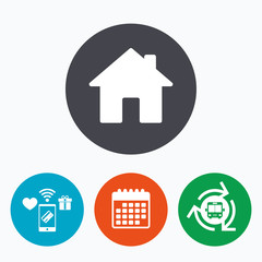 Home sign icon. Main page button. Navigation