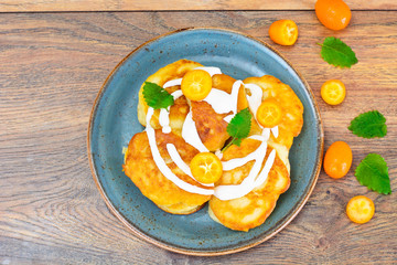 Pancakes with Kumquats and Cranberries