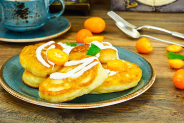 Pancakes with Kumquats and Cranberries