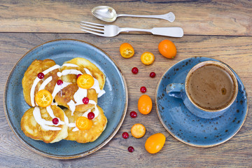 Pancakes with Kumquats and Cranberries