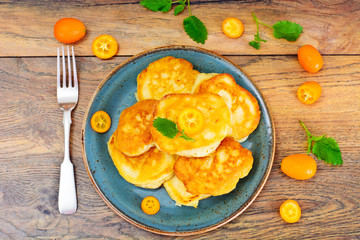 Pancakes with Kumquats and Cranberries