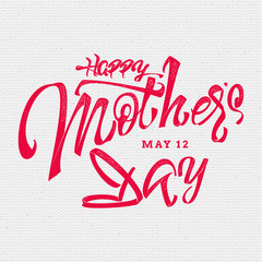 Happy Mothers Day - poster, stamp, badge, insignia, postcard, sticker, can be used for design